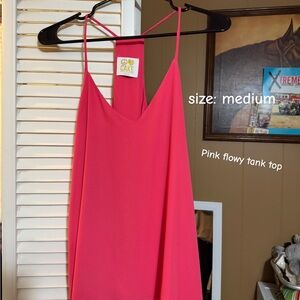 Pink Flowy Tank Top
